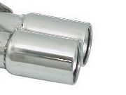 Endrohr 2x 70 mm rund gerade Edelstahl