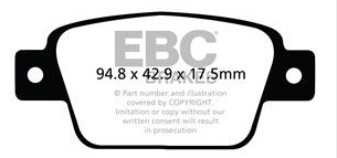 A2107 EBC Blackstuff Bremsbeläge hinten