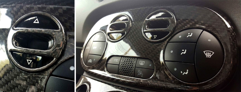 Carbon-fiber-ABARTH-500-2016-Climate-control-display-frame-SKU-FT500-66-3 Koshi Carbon Climate Control Display Frame