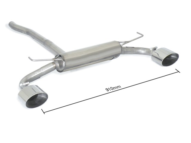Ragazzon Duplex-Endschalldämpfer 1x 135x90mm oval Sport Line