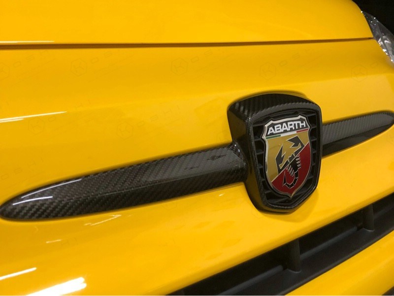 Carbon-fiber-FIAT-500-ABARTH-front-emblem-intake Koshi Carbon Front Logo Intake