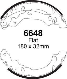 A6648 EBC Premium Brake shoes