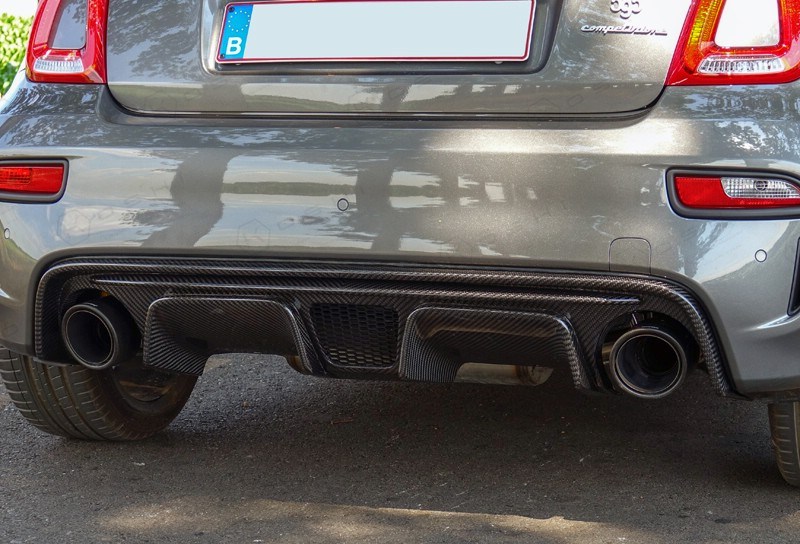 Abarth-595-Difusor-Lip Koshi Carbon Rear Diffuser Lip Cover