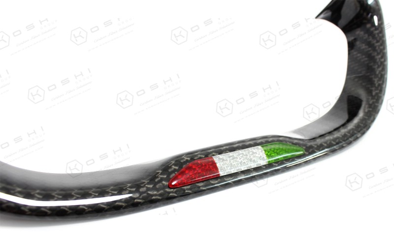 Carbon-Fiber-Alfa-Romeo-4C-Steering-Wheel-Italian-Flag-Badge-SKU-AR4C-053-IT-3-1 Koshi Carbon Steering Wheel Italian Flag Badge