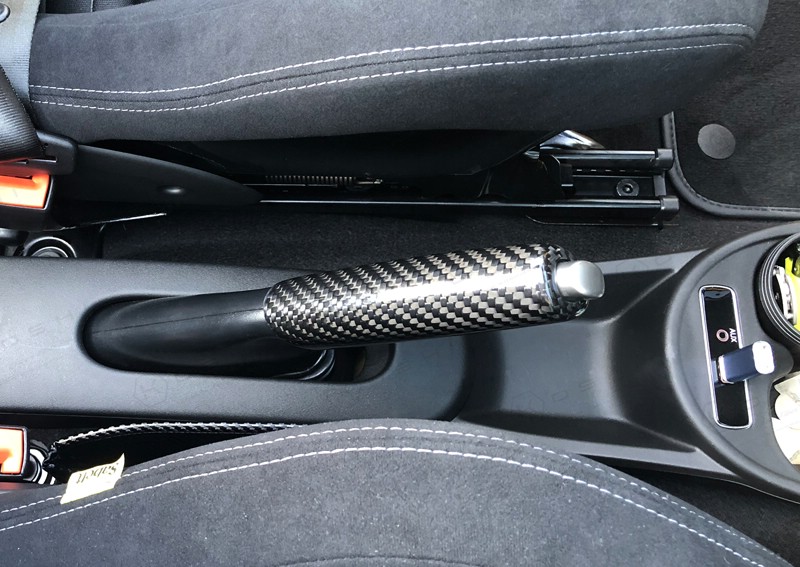 ABARTH-500-595-Handbrake-Cover Koshi Carbon Handbrake Cover