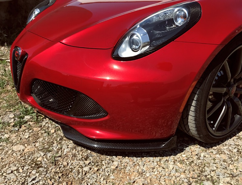 Carbon-fiber-Alfa-Romeo-4C-front-flaps-splitter-lips-SKU-AR4C-060 Koshi Carbon Front Flaps Splitter Lips