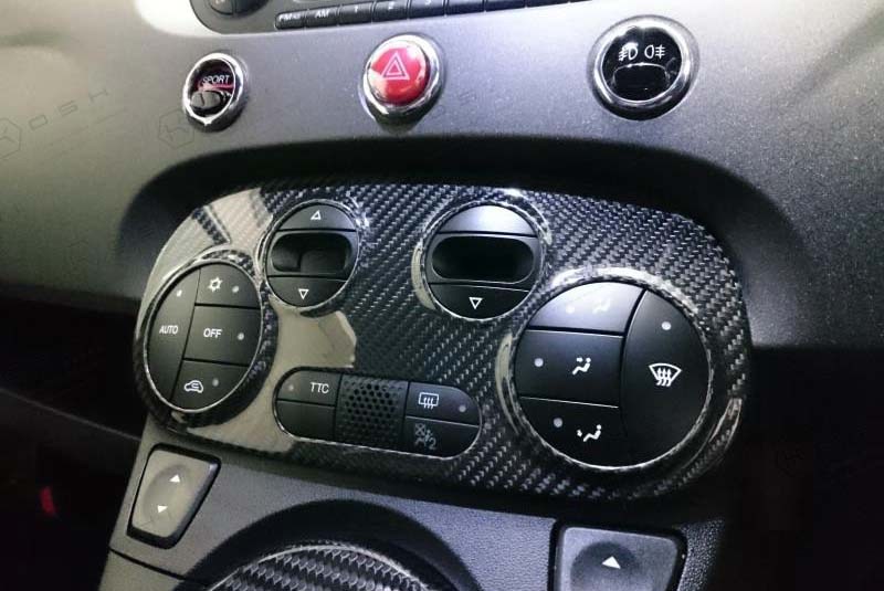 Carbon-fiber-abarth-595-2016-AC-Climate-Control-cover-SKU-FT500-65-1 Koshi Carbon AC Clima Cover