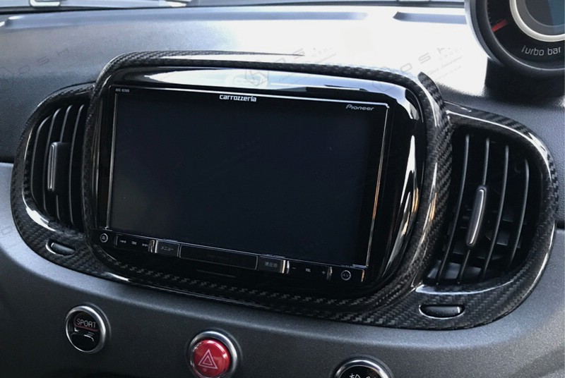 Carbon-Fiber-Abarth-595-2016-Audio-system-Frame-Cover-SKU-FT500-69 Koshi Carbon Audio System Frame Cover