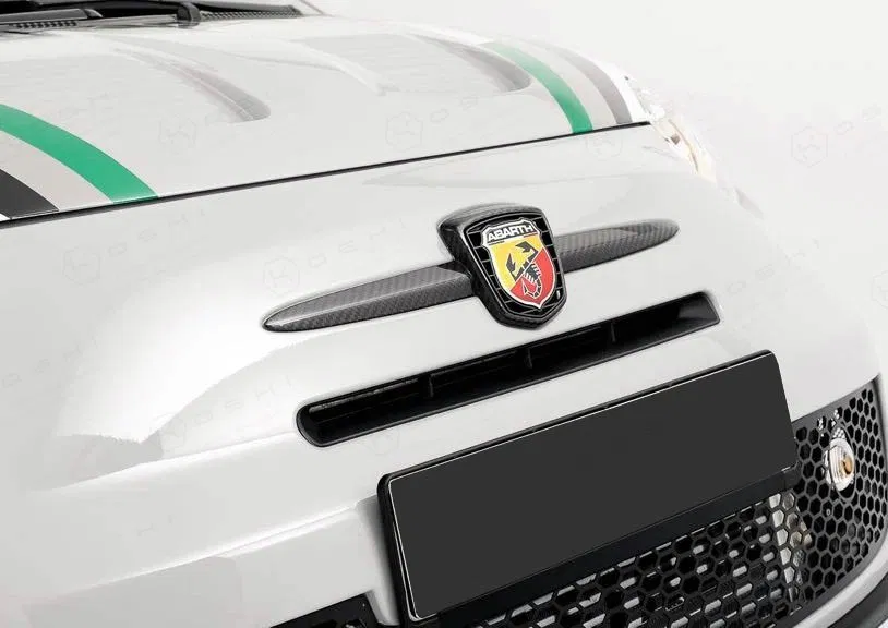 ABARTH-500595-Front-Logo-Intake-Cover-2 Koshi Carbon Front Logo Intake Cover