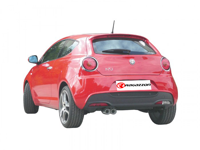 Ragazzon rear silencer 2x 80mm round staggered