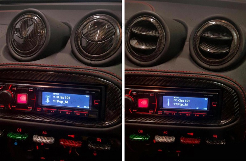 Koshi Carbon Interior Directional Air Vent Cover