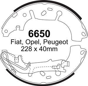 A6650 EBC Premium Brake shoes