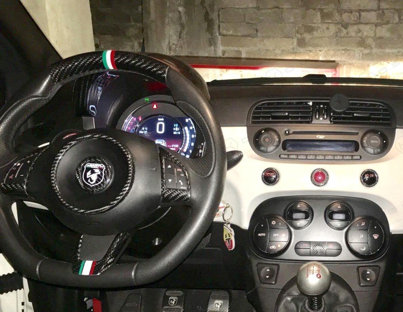 Carbon-Fiber-ABARTH-500-steering-wheel-cover-kit-500-24-IS-1 Koshi Carbon Steering Wheel Cover Kit