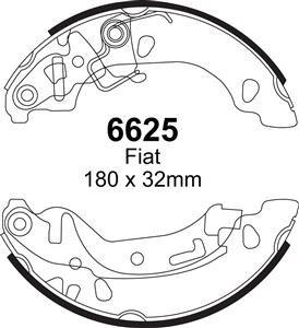 A6625 EBC Premium Brake shoes