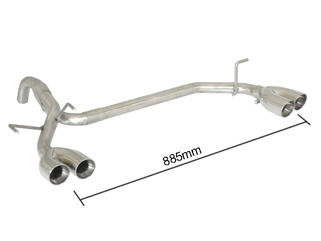 Ragazzon Duplex rear silencer 2x 70mm round Sport Line graded
