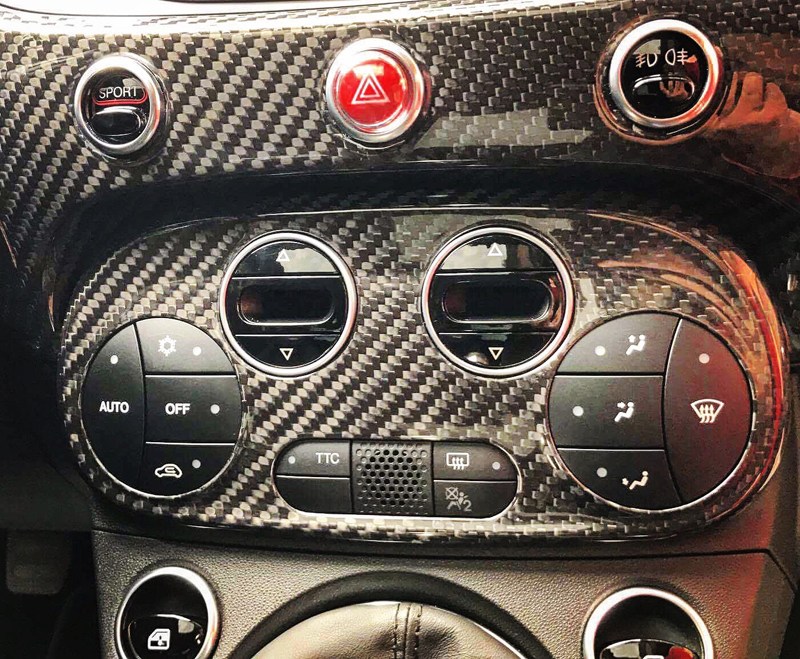 Carbon-Fiber-Fiat-50-ABARTH Koshi Carbon AC Climate Control Cover