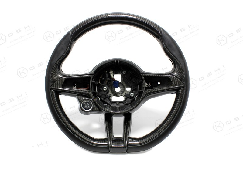 Carbon-Fiber-Alfa-Romeo-Giulia-Stelvio-QV-Steering-Wheel Koshi Carbon Seitliche Lenkradverkleidung