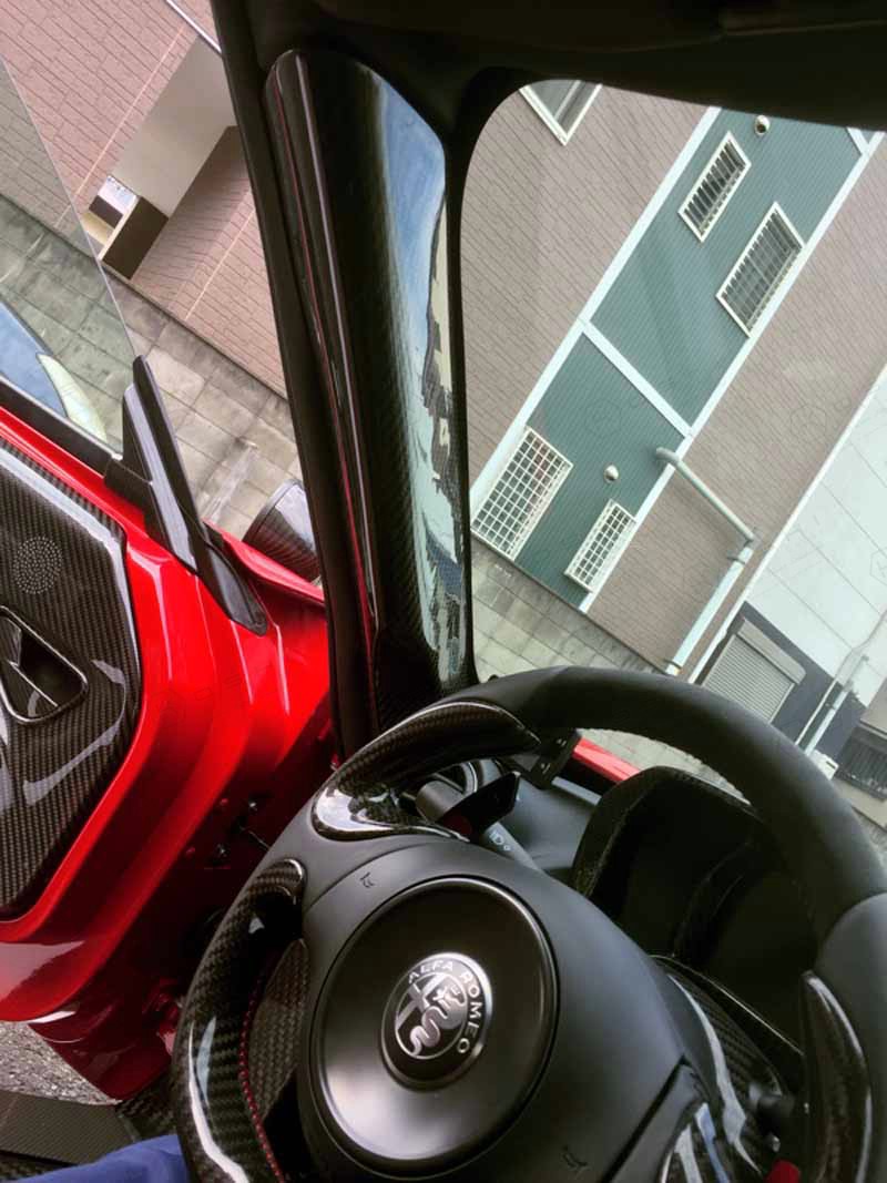 Alfa-Romeo-4C-Internal-Pillar-Cover Koshi Carbon Internal A Pillar Cover