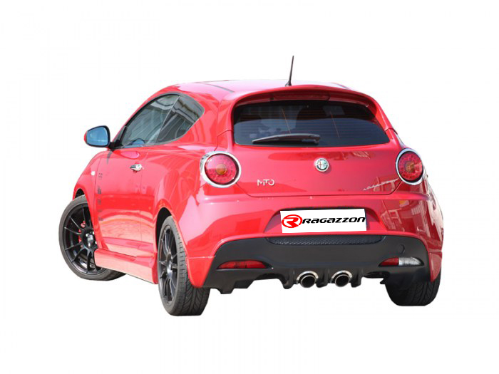 Ragazzon rear silencer 2x 90mm round Sport Line central