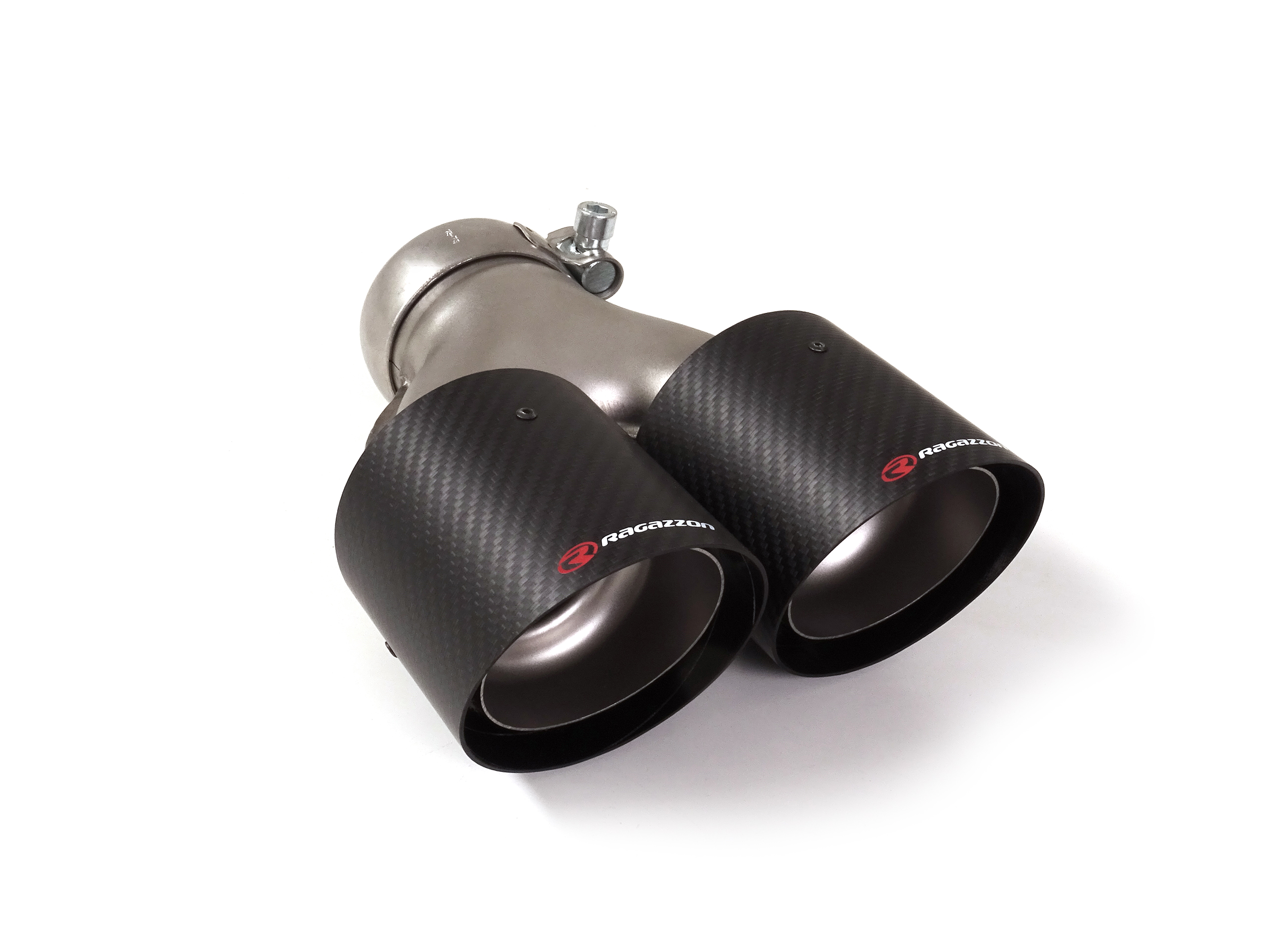 Ragazzon Endrohr 2x 100mm rund Carbon Shot Ragazzon Endrohr 2x 100mm rund Carbon Shot
