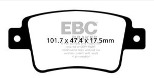A2101 EBC Yellowstuff Bremsbeläge hinten