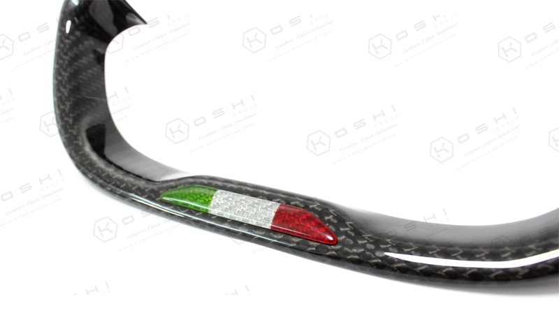 Carbon-Fiber-Alfa-Romeo-4C-Steering-Wheel-Italian-Flag-Badge-SKU-AR4C-053-IT-2-1 Koshi Carbon Steering Wheel Italian Flag Badge