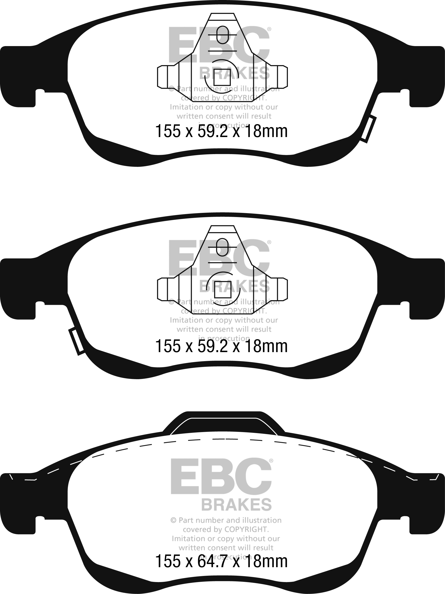 A2247 EBC Blackstuff Bremsbeläge vorne