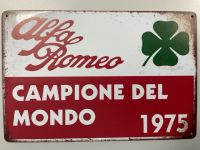 Schild Alfa Romeo campione del mondo 1975