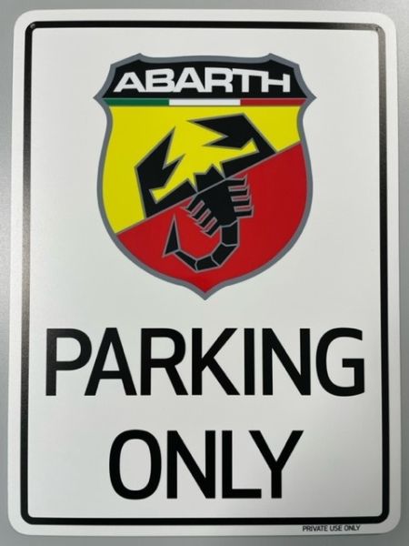 Schild ABARTH parking only